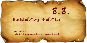 Budaházy Beáta névjegykártya